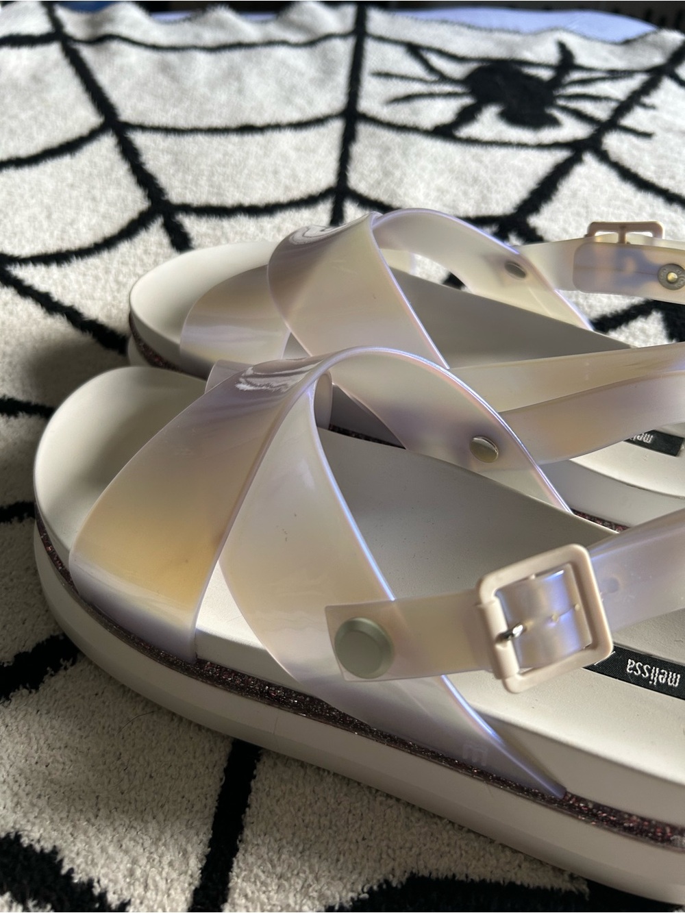 Melissa Iridescent Strap Platform Sandals - Picture 2 of 3